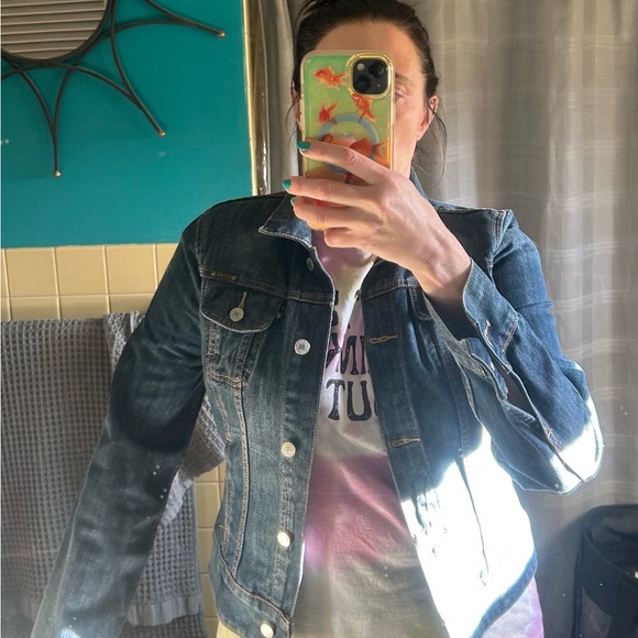 Dark Blue Denim Jacket Lucky Brand - Picture 8 of 10